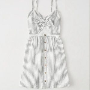 Abercrombie&Fitch Blue/White Striped Tie Dress